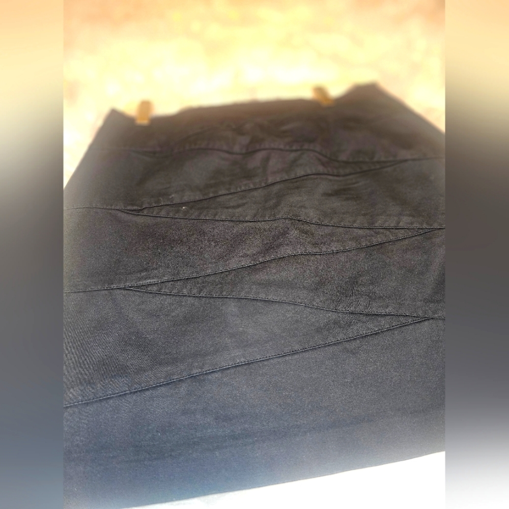 Black skirt - zig zag pattern - cotton